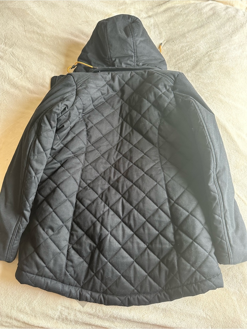 Hunter women’s Black Quilted Hooded Puffer Jacket - Picture 3 of 3